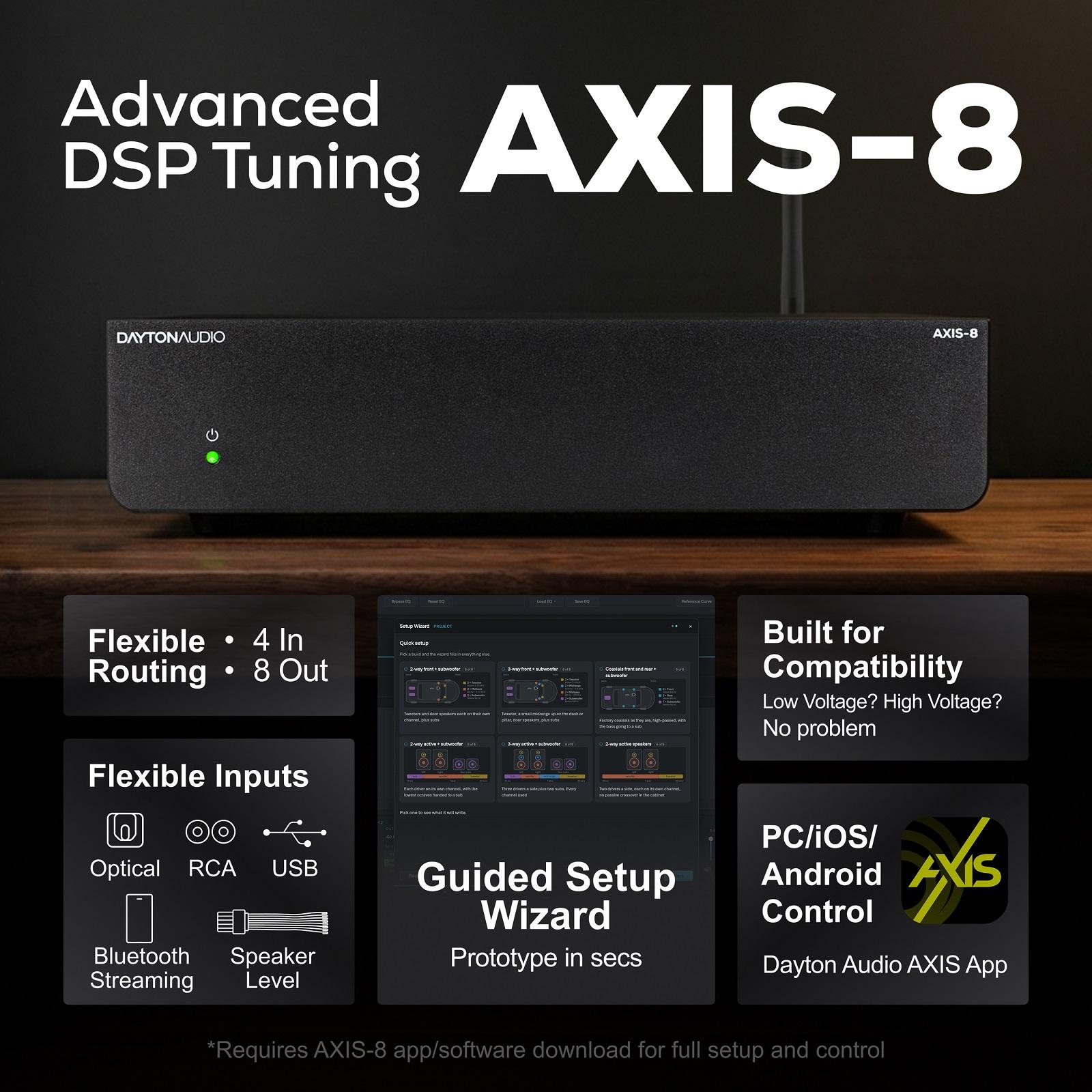 Dayton Audio AXIS-8 Digital Signal Processor with Sub Effects